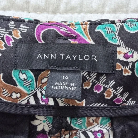 Ann Taylor Multicolor Paisley Wide-Leg Pants - Picture 11 of 16